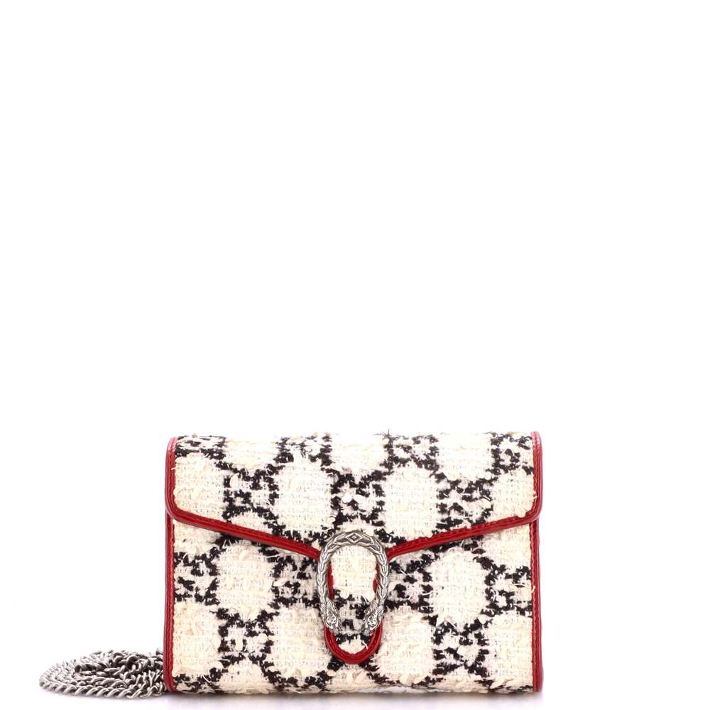 Gucci Dionysus Chain Wallet Gg Tweed #345241G81B